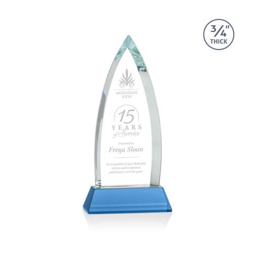 Awards and Trophies - Shildon Sky Blue on Newhaven Peaks Crystal Award
