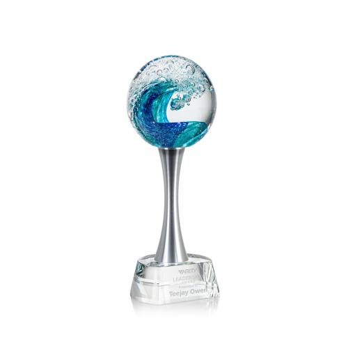 Awards and Trophies - Crystal Awards - Glass Awards - Art Glass Awards - Surfside Towers on Willshire Base Glass Award