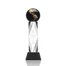 Ripley Globe Black/Gold Towers Crystal Award