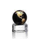 Dundee Black/Gold Globe Crystal Award