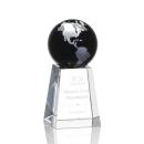 Heathcote Black/Silver Globe Crystal Award