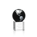 Haywood Black/Silver Globe Crystal Award