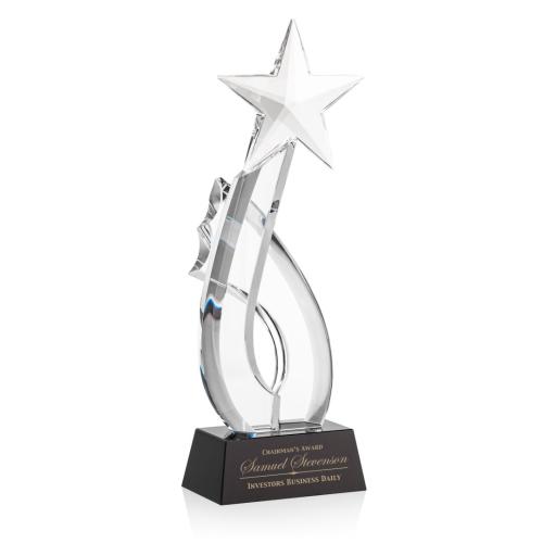 Awards and Trophies - Odessa Shooting Black Star Crystal Award