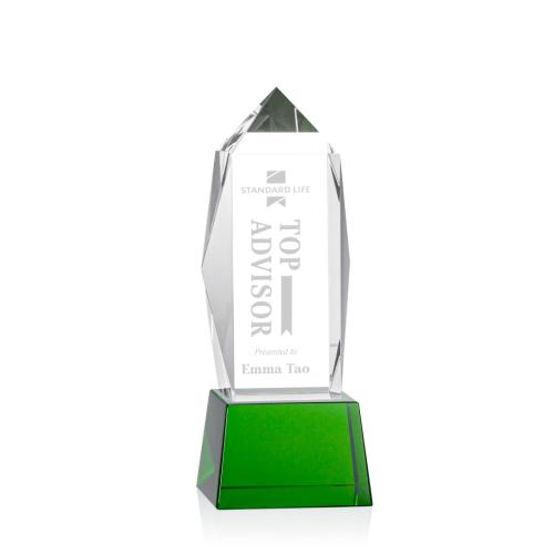 Awards and Trophies - Bloomington Green  on Base Obelisk Crystal Award
