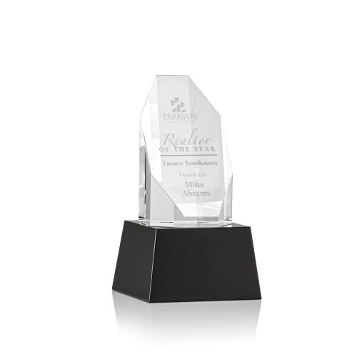 Awards and Trophies - Barrhaven Black on Base Polygon Crystal Award