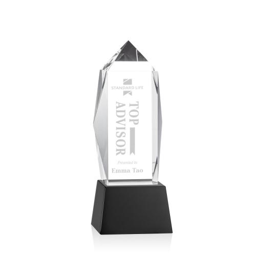 Awards and Trophies - Bloomington Black on Base Obelisk Crystal Award
