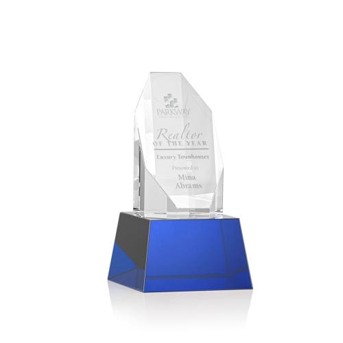 Awards and Trophies - Barrhaven Blue on Base Polygon Crystal Award