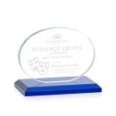 Austin Blue (Horiz) Circle Crystal Award
