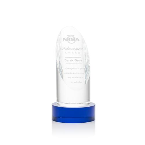 Awards and Trophies - Lauder Blue on Base Towers Crystal Award
