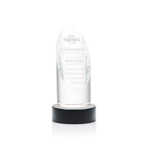 Awards and Trophies - Lauder Black on Base Towers Crystal Award
