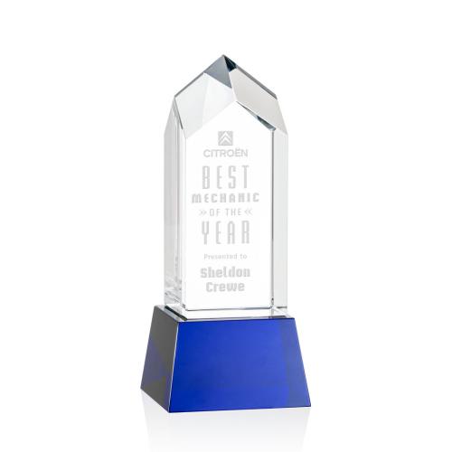 Awards and Trophies - Clarington Blue on Base Towers Crystal Award