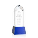 Clarington Blue on Base Towers Crystal Award