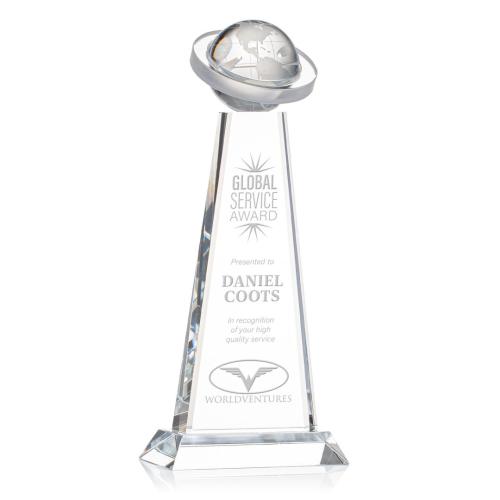 Awards and Trophies - Virago Globe Crystal Award