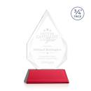 Hawthorne Red on Newhaven Polygon Crystal Award