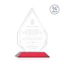 Hawthorne Red Polygon Crystal Award