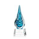 Worchester Clear on Robson Base Tear Drop Glass Award