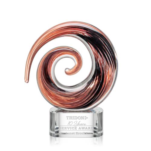 Awards and Trophies - Crystal Awards - Glass Awards - Art Glass Awards - Brighton Clear on Paragon Circle Glass Award