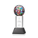 Fantasia Black on Stowe Base Globe Glass Award