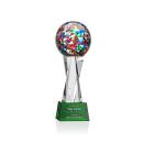 Fantasia Green on Grafton Base Globe Glass Award
