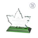 Maple Leaf Green Unique Crystal Award
