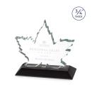 Maple Leaf Black  Unique Crystal Award