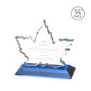Maple Leaf Sky Blue Unique Crystal Award