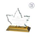Maple Leaf Amber Unique Crystal Award