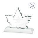 Maple Leaf White Unique Crystal Award