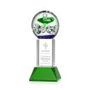 Aquarius Green on Stowe Base Towers Glass Award