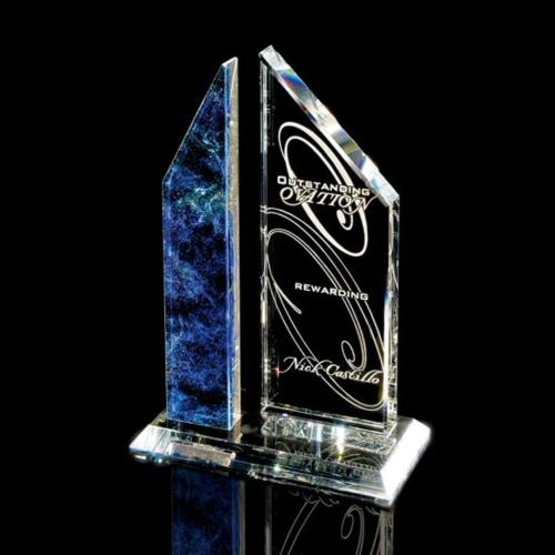 Awards and Trophies - Crystal Awards - Glass Awards - Art Glass Awards - Sierra Peaks Glass Award