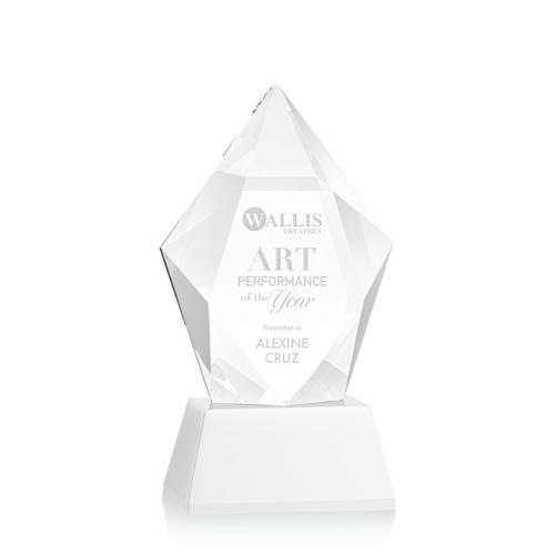 Awards and Trophies - Devron White on Base Polygon Crystal Award