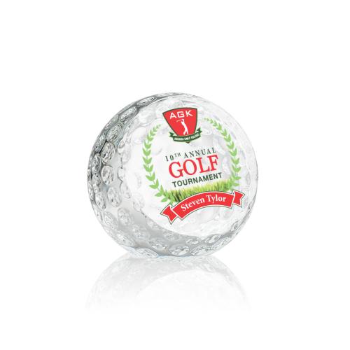 Corporate Gifts - Desk Accessories - Paperweights - Golf Ball Full Color Paperweight