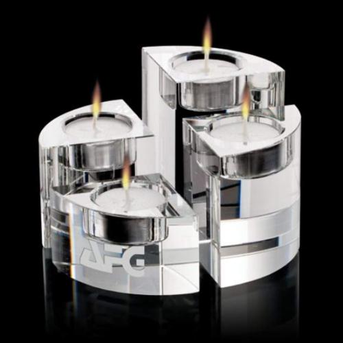 Corporate Gifts - Candle Holders - Saks Candleholders - Optical Set of 4