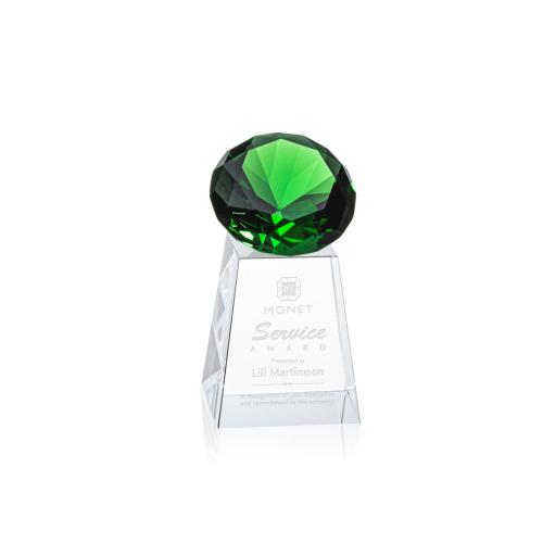 Awards and Trophies - Celestina Gemstone Emerald Crystal Award