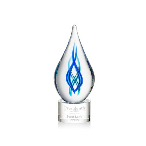 Awards and Trophies - Crystal Awards - Glass Awards - Art Glass Awards - Warrington on Marvel Base - Clear