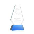 Kingsley Blue Polygon Crystal Award