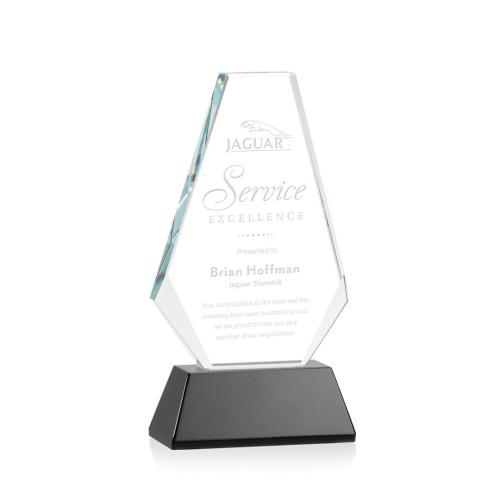 Awards and Trophies - Kingsley Black Polygon Crystal Award
