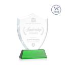 Scudo Shield Green on Newhaven Unique Crystal Award