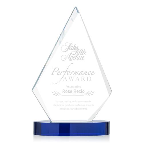 Awards and Trophies - Sarasota Blue Diamond Crystal Award