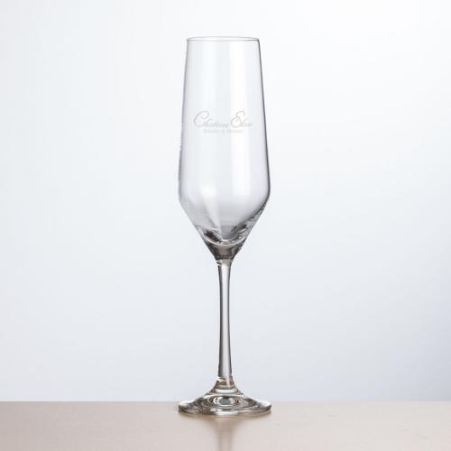 Corporate Gifts - Barware - Champagne Flutes - Bengston Flute - Deep Etch