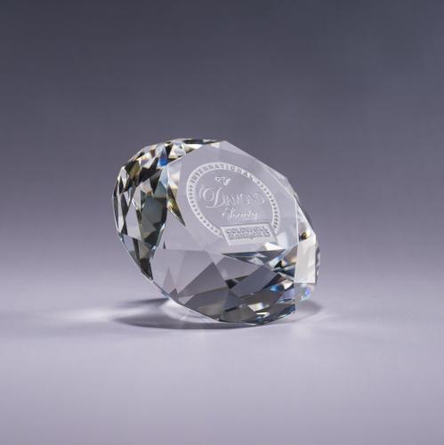 Corporate Gifts - Desk Accessories - Paperweights - Diamond Paperweight - Clear