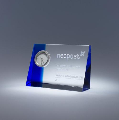Awards and Trophies - Crystal Awards - Colored Crystal Awards - Variations Clock