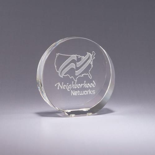 Awards and Trophies - Crystal Awards - Stand-Up Paperweight