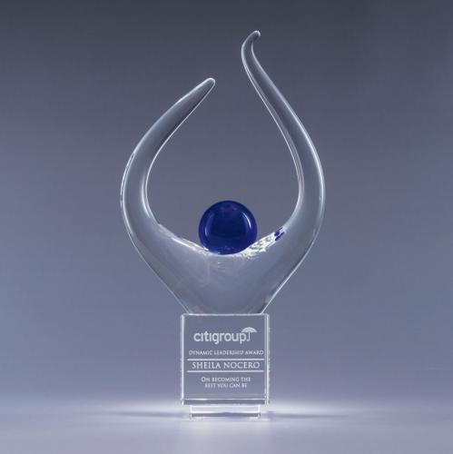 Awards and Trophies - Crystal Awards - Glass Awards - Art Glass Awards - Ovation