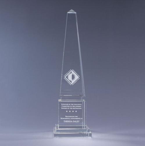 Awards and Trophies - Crystal Awards - Athena Obelisk