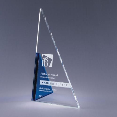 Awards and Trophies - Crystal Awards - Apex - Blue