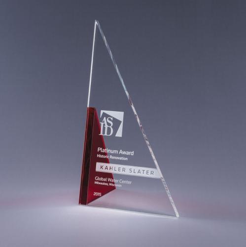Awards and Trophies - Crystal Awards - Apex - Red