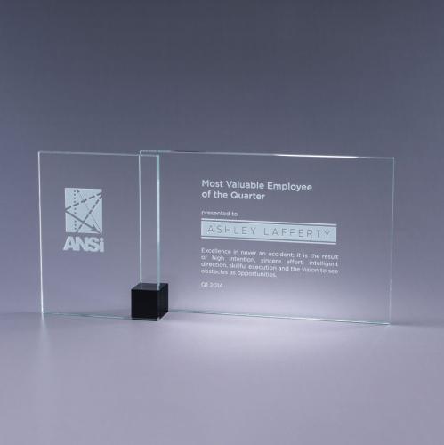 Awards and Trophies - Crystal Awards - Shadow - Black