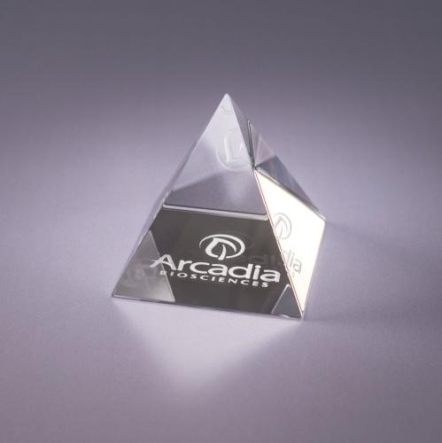 Awards and Trophies - Crystal Awards - Pyramid paperweight