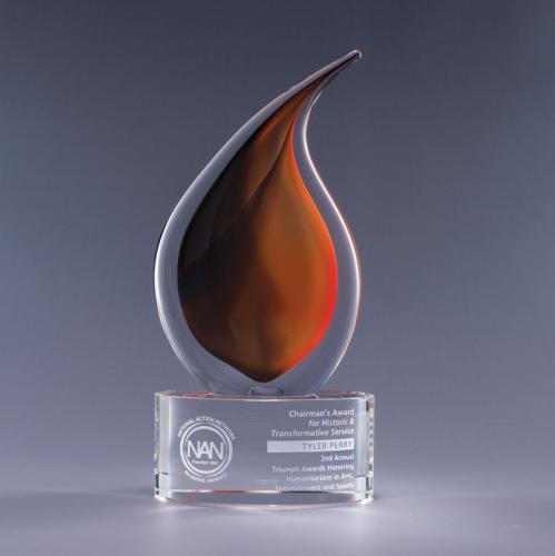 Awards and Trophies - Crystal Awards - Glass Awards - Art Glass Awards - Flare